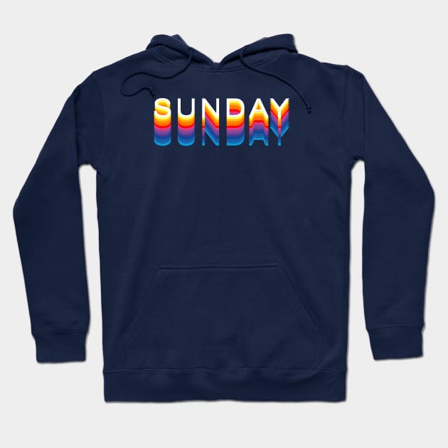 Sunday Retro Vintage Hoodie by Cds Design Store